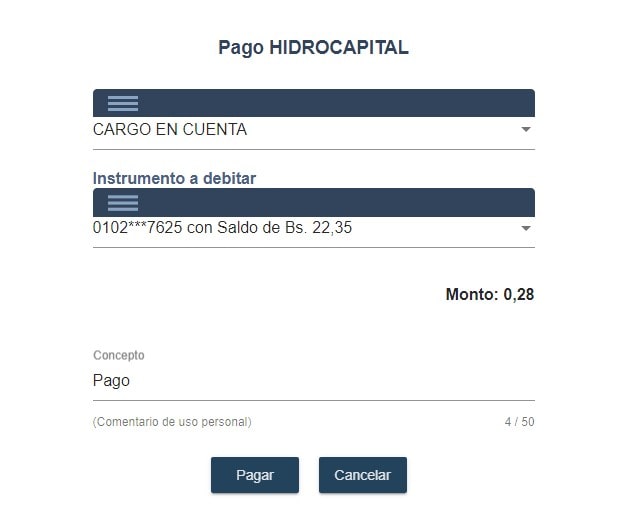 Cómo pagar hidrocapital por banco de venezuela 