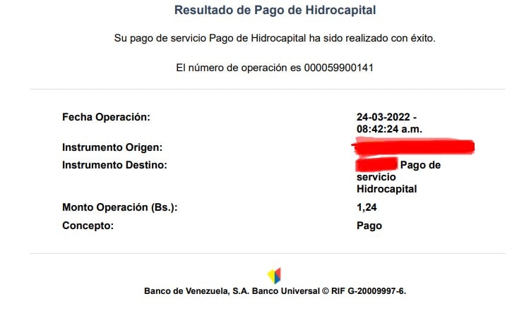Cómo pagar hidrocapital por banco de venezuela 
